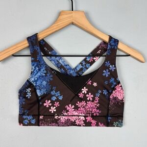 Lululemon In A Flash Sports Bra Women's 6‎ Petal Pop Colorful Floral Wide Strap